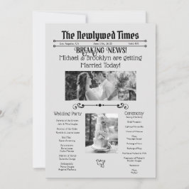 Programa de periódico de boda personalizada