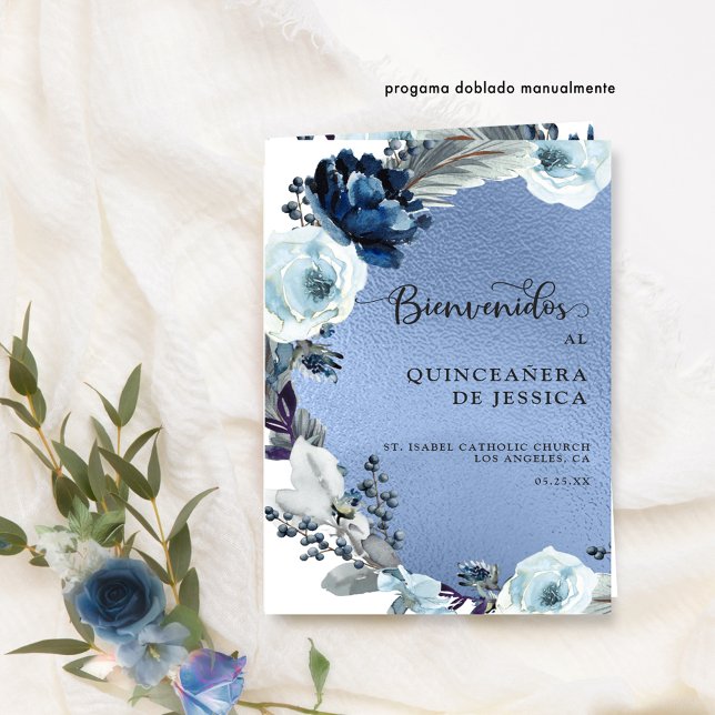 Programa de Quinceañera Azul, Aluminio Azul (Subido por el creador)