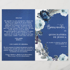 Programa de Quinceañera Azul Rey y Azul Marino