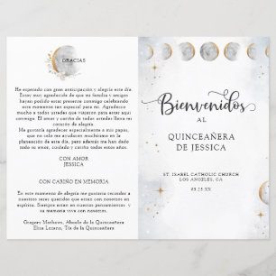 Programa de Quinceañera Celestial Elegante Español