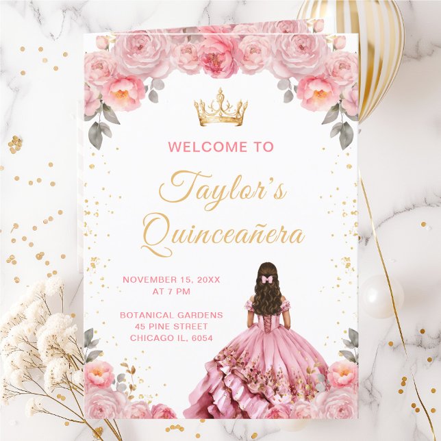 Programa de Quinceañera Floral Princesa Rosa Polvo (Subido por el creador)