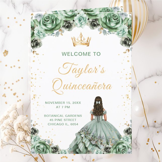 Programa de Quinceañera Floral Princesa Verde Salv (Subido por el creador)