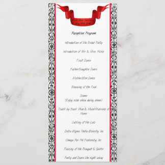 Programa de recepción de la boda de Damask