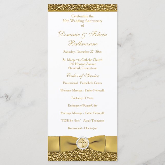 Programa de renovación de la promesa del aniversar (Anverso)