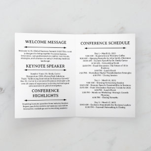 Programa de reuniones de negocios de evento de con