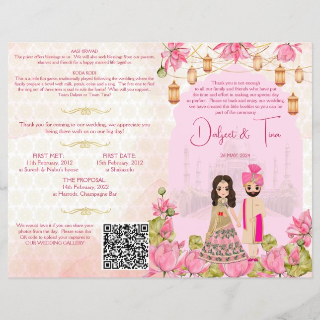 Programa de rituales bodas hindúes (Anverso)