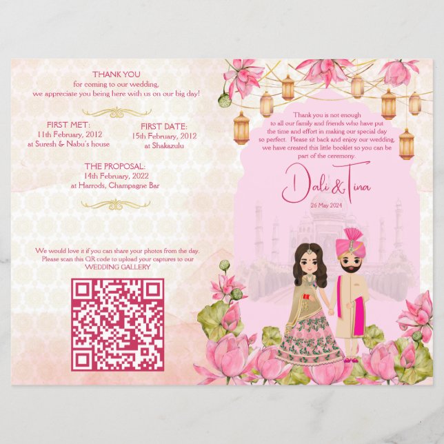 Programa de rituales bodas hindúes (Anverso)