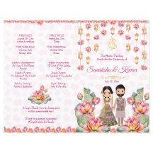 Programa de rituales de bodas indios con velas de