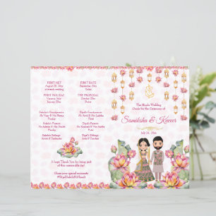 Programa de rituales de bodas indios con velas de