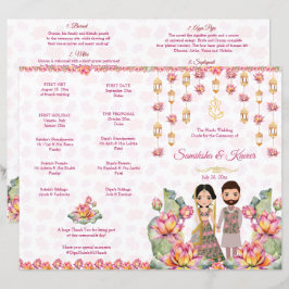 Programa de rituales de bodas indios con velas de 