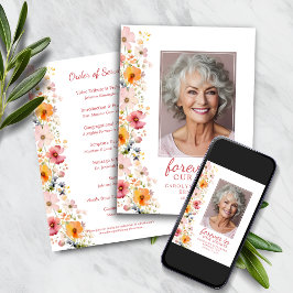 Programa de servicio conmemorativo de flores silve