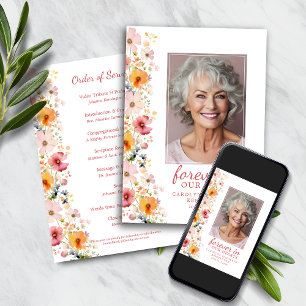 Programa de servicio conmemorativo de flores silve