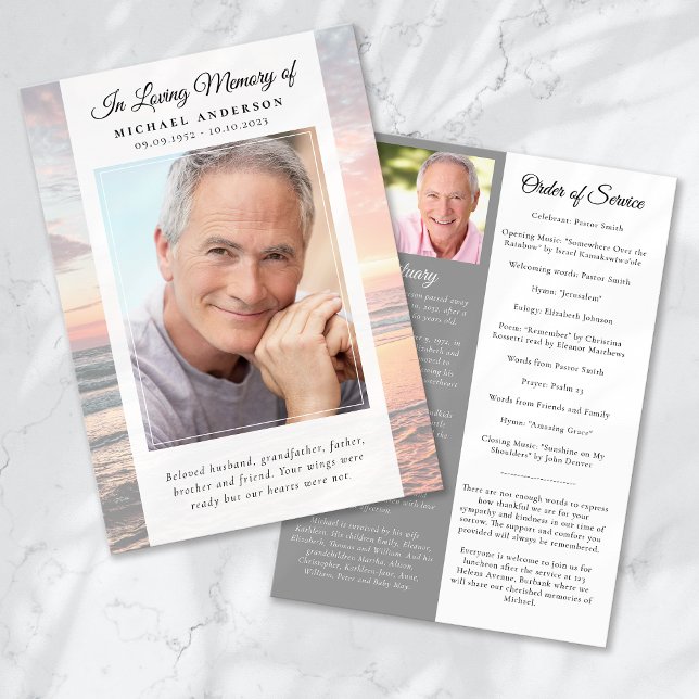 Programa de servicio conmemorativo de fotos de los (Subido por el creador)