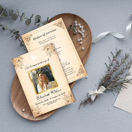 Programa de Servicio Funeral con Foto – En Cariños