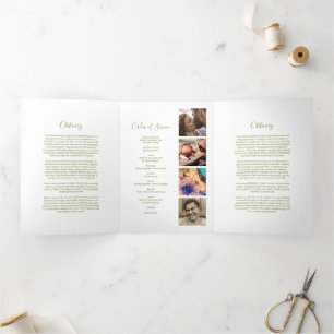 Programa de Servicio Funeral de 3 Páginas   Progra