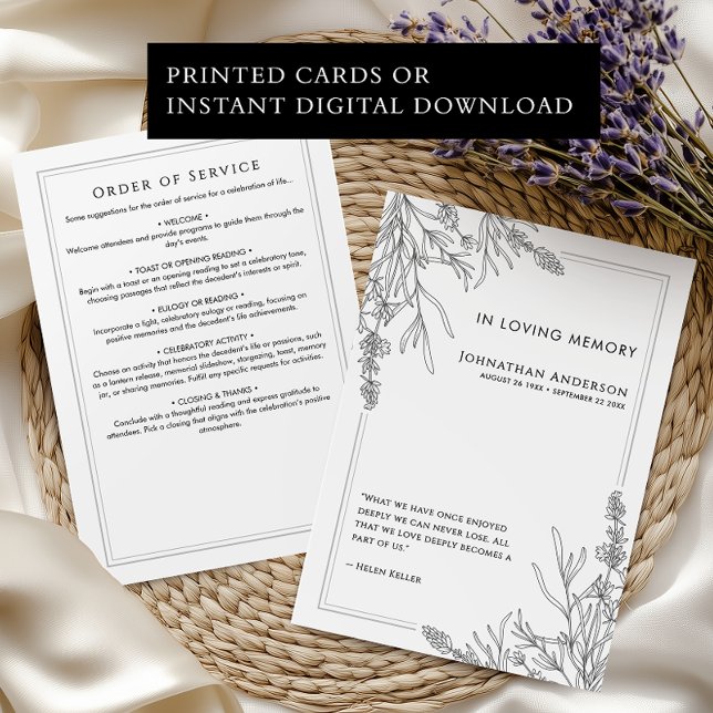 Programa de Servicio Funeral Orden de Memoria Amor (Subido por el creador)