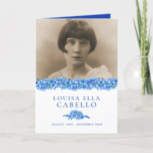 Programa de servicio funerario azul olvido-no-flor