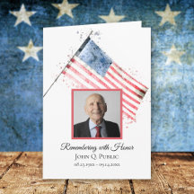 Programa de Servicio Funerario con Bandera America
