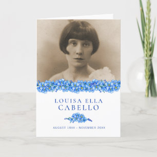 Programa de servicio funerario fotos azul olvido-m