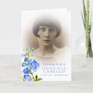 Programa de servicio funerario fotos de delfinio a