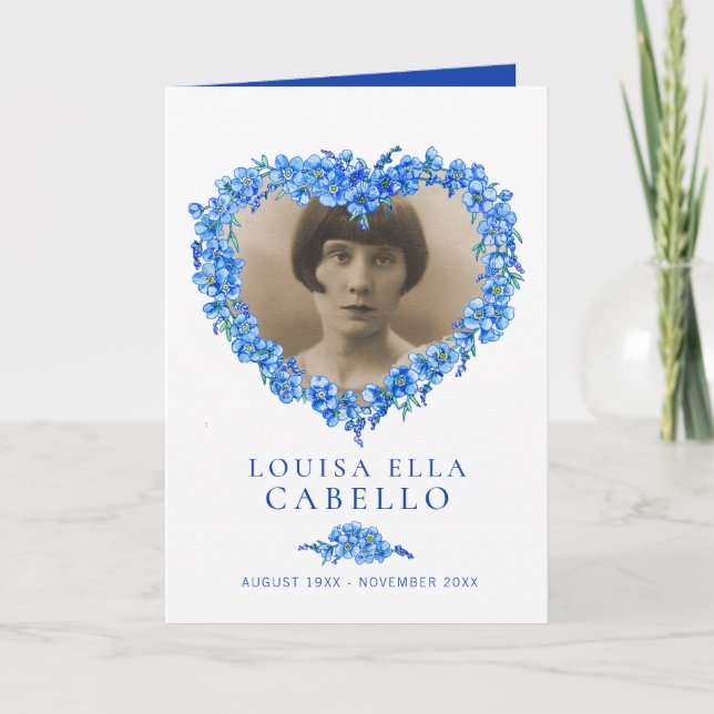 Programa de servicios funerarios del corazón olvid (Anverso)