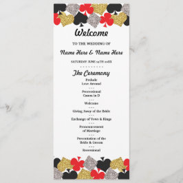 Programa de Tarjetas de Boda con Brillo de Casino