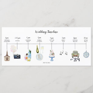 Programa de tiempo para eventos de día de bodas
