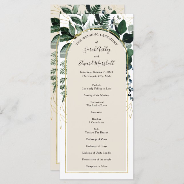 Programa de vegetación botánica en arco moderno be (Anverso / Reverso)