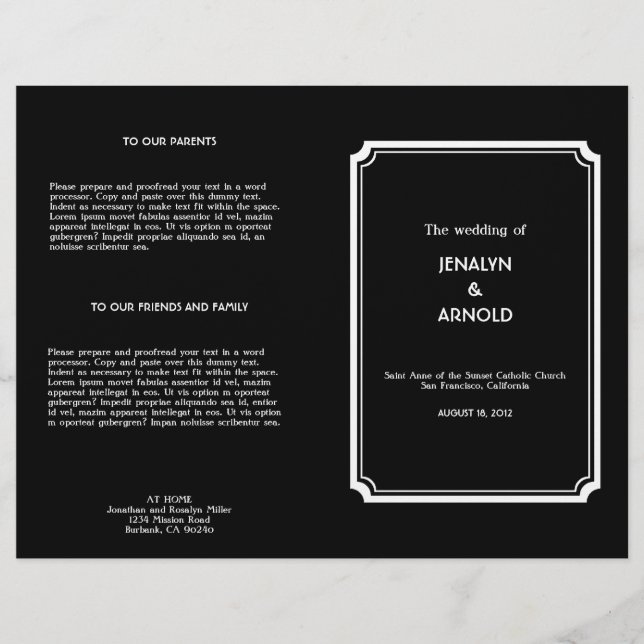 Programa Deco blanco sobre negro (Anverso)