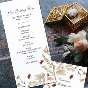 Programa del Día de la Boda en el Jardín de Sedona