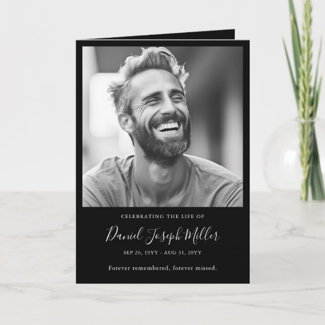 Programa del funeral conmemorativo de la vida (Anverso)