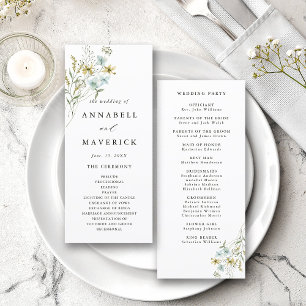 Programa Delicada ceremonia de Boda Boho Moderno de Flor Si