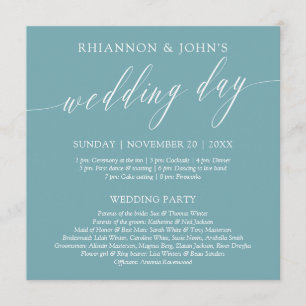 Programa Delicate Calligraphy Verde azulada Weddin