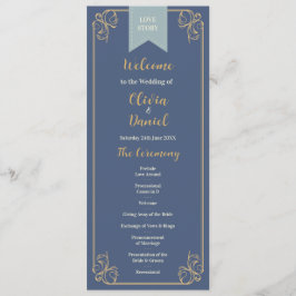 Programa Detalles de la ceremonia de Boda de biblioteca de 