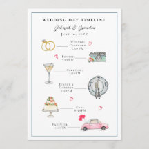 Día de boda ilustrado con acuarela linda