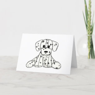Programa Dibujo de perro de peluche dálmata contorno simple