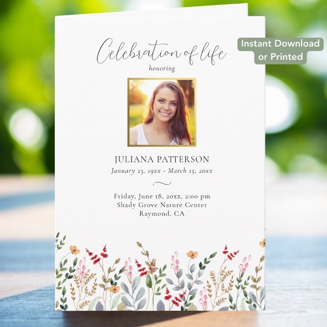 Programa Digital de Celebración de la Vida de Flor (Subido por el creador)