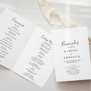 Programa doblado de Boda Minimalista Española
