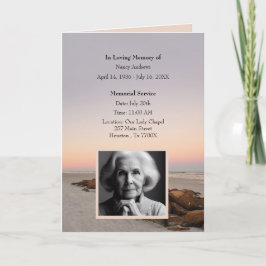 Programa doblado de obituario conmemorativo del fu