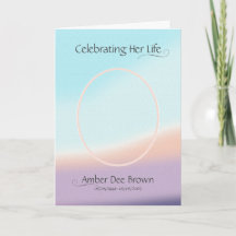 Programa doblado de obituario funerario de fotogra