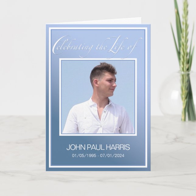 Programa doblado obituario de celebración de la vi (Anverso)