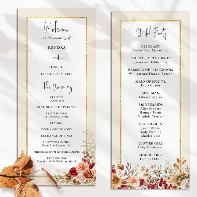 Programa Dorado Fall Terracotta Floral (Subido por el creador)