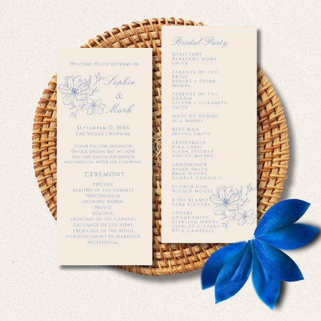 Programa Dusty Blue Delicate Boda de flores (Subido por el creador)
