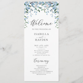 Programa Dusty Blue Wisteria Flores Primavera Boda Floral