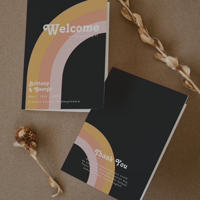 Programa El arcoiris de la Retro Moderna de los 70 | Boda p (Subido por el creador)