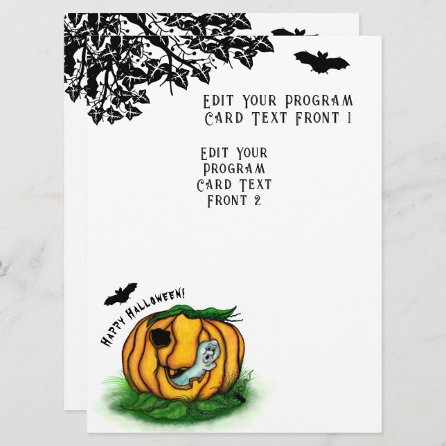 Programa El fantasma de Halloween , Bat , Ghost y Spider (Anverso / Reverso)