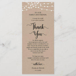 Programa El lugar de la cena Gracias, Cartas Rústicas De Kr