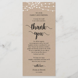 Programa El lugar de la cena Gracias, Cartas Rústicas De Kr