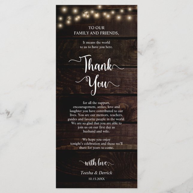 Programa El lugar de la cena Gracias, Cartas Rústicas De Kr (Anverso)