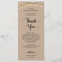 Programa El lugar de la cena Gracias, Cartas Rústicas De Kr